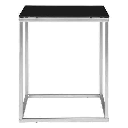 Lamp Table with Brushed Nickel Base